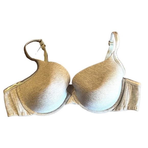 Cacique Gray Heather Padded Underwire Satin Trim Bra 50C - Picture 1 of 6